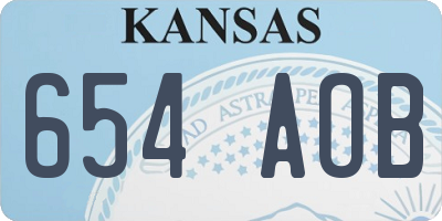 KS license plate 654AOB