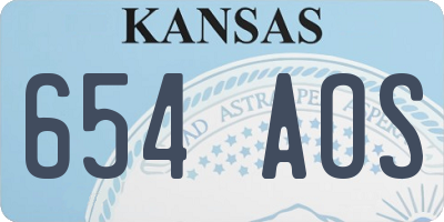 KS license plate 654AOS