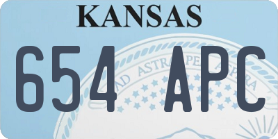 KS license plate 654APC