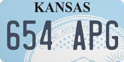 KS license plate 654APG