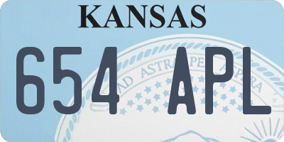 KS license plate 654APL