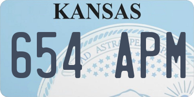KS license plate 654APM