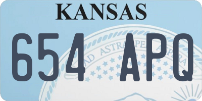 KS license plate 654APQ