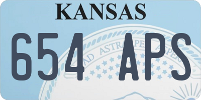 KS license plate 654APS