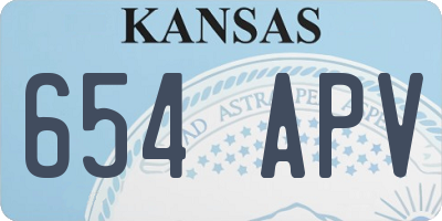 KS license plate 654APV