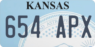 KS license plate 654APX