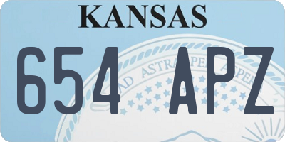 KS license plate 654APZ