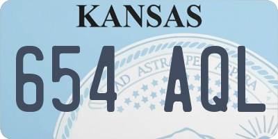 KS license plate 654AQL