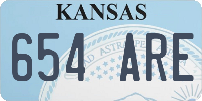 KS license plate 654ARE