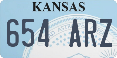 KS license plate 654ARZ