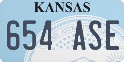 KS license plate 654ASE