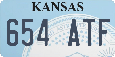KS license plate 654ATF