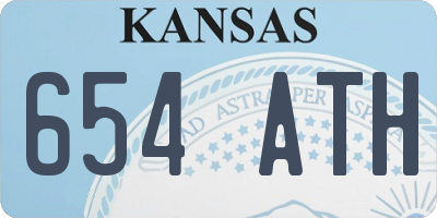 KS license plate 654ATH