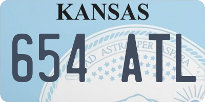 KS license plate 654ATL