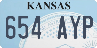 KS license plate 654AYP