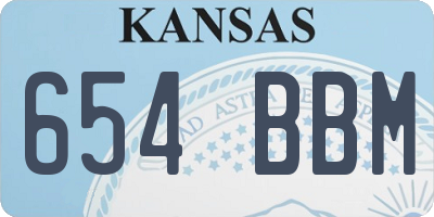 KS license plate 654BBM