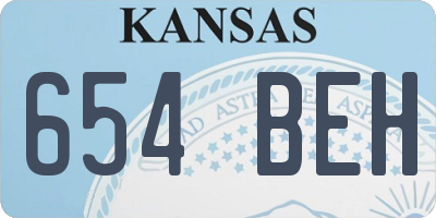 KS license plate 654BEH