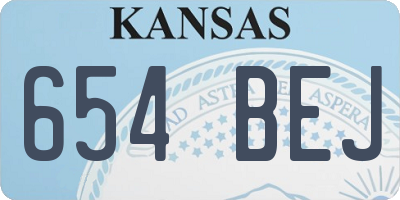 KS license plate 654BEJ