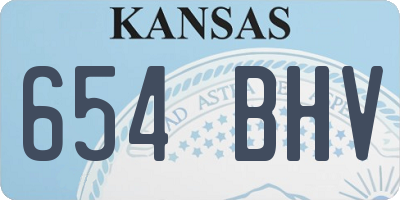 KS license plate 654BHV