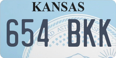 KS license plate 654BKK