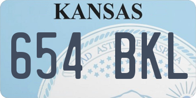 KS license plate 654BKL