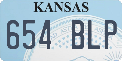 KS license plate 654BLP