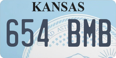 KS license plate 654BMB