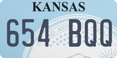 KS license plate 654BQQ