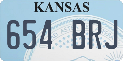 KS license plate 654BRJ