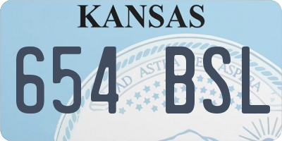 KS license plate 654BSL