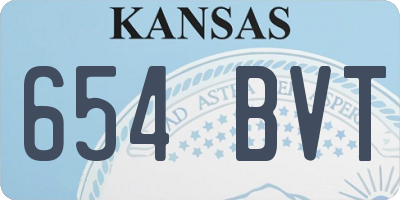 KS license plate 654BVT