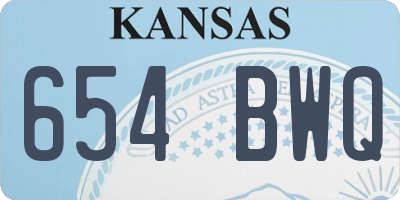 KS license plate 654BWQ