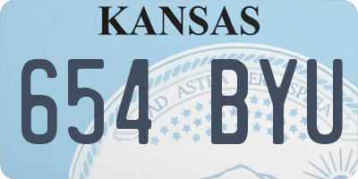 KS license plate 654BYU