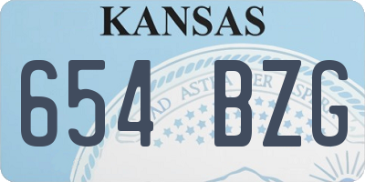 KS license plate 654BZG