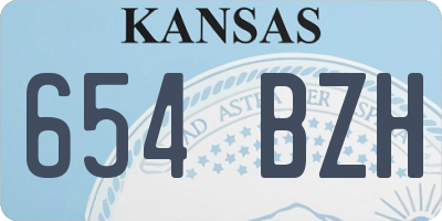 KS license plate 654BZH
