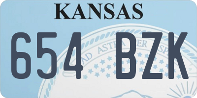 KS license plate 654BZK