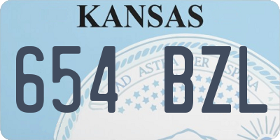KS license plate 654BZL