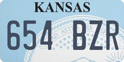 KS license plate 654BZR
