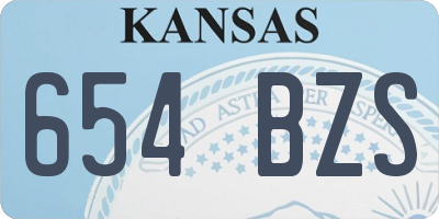 KS license plate 654BZS