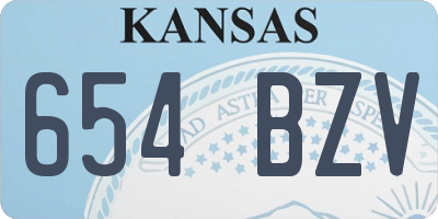 KS license plate 654BZV