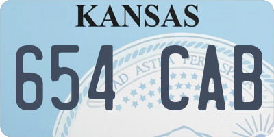 KS license plate 654CAB