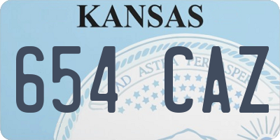 KS license plate 654CAZ