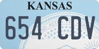 KS license plate 654CDV