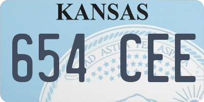 KS license plate 654CEE