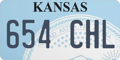 KS license plate 654CHL