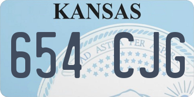 KS license plate 654CJG