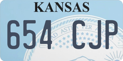 KS license plate 654CJP