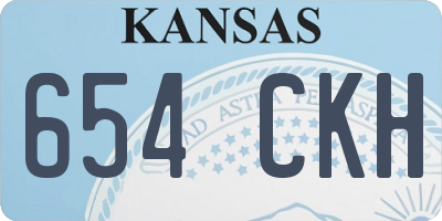 KS license plate 654CKH