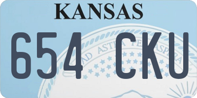 KS license plate 654CKU