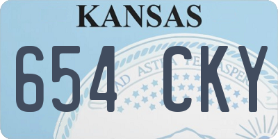 KS license plate 654CKY